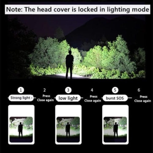 Linterna De Bolsillo Led 3 Modos Con Encendedor Recargable