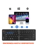 Teclado Plegable Portable Bluetooth + Soporte Giratorio Celular