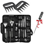 Combo Utensilios Asado X29 Piezas+ 2 Garra Oso + Obsequio Termometro