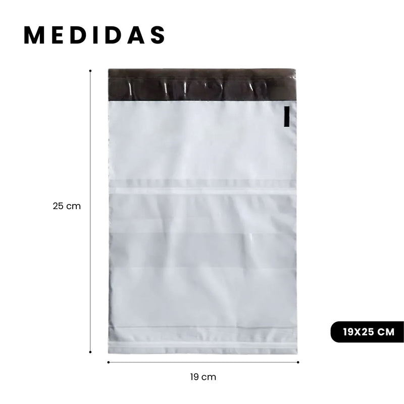 Bolsas De Seguridad Porta Guia Para Mensajeria 19 X 25 Ecommerce Biodegradable