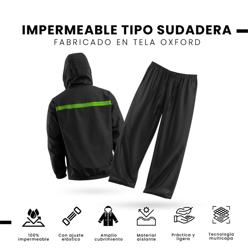 Impermeable Talla L Unisex Moto Lluvia Resistente