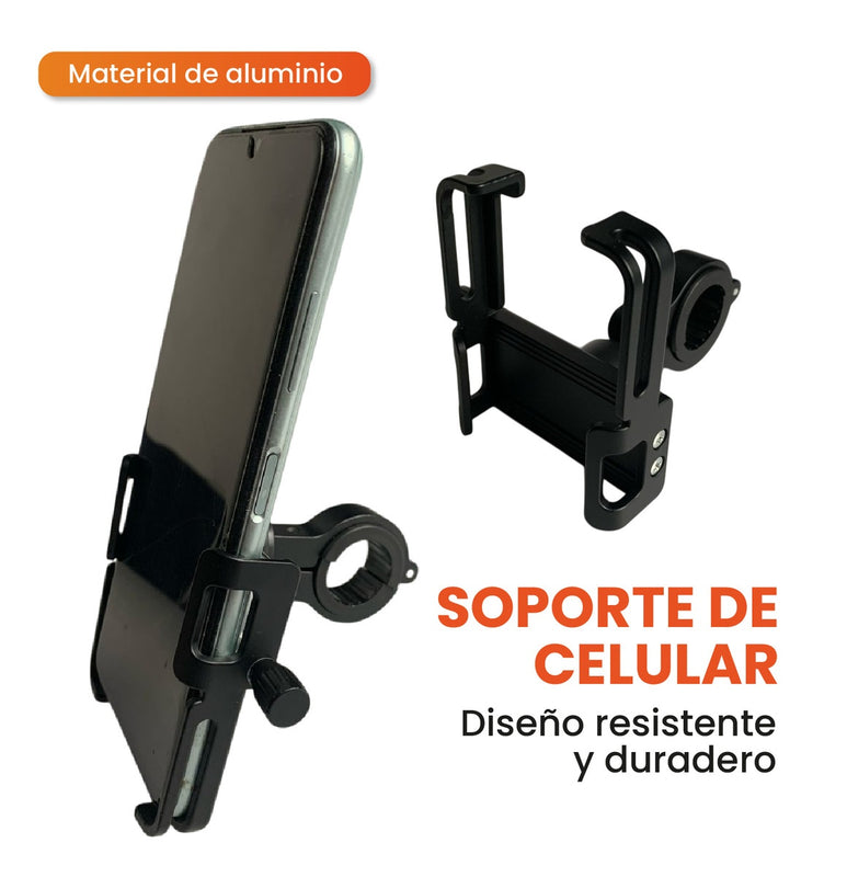 Holder Soporte Manubrio Para Moto Porta Celular Anticaida Antivibracion