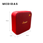 Parlante Bluetooth Sonido Potente Usb Mp3 Fm Portable Tono Rojo Marshall