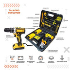 Taladro Percutor Atornillador Todo En 1 Kit Herramienta Basicas