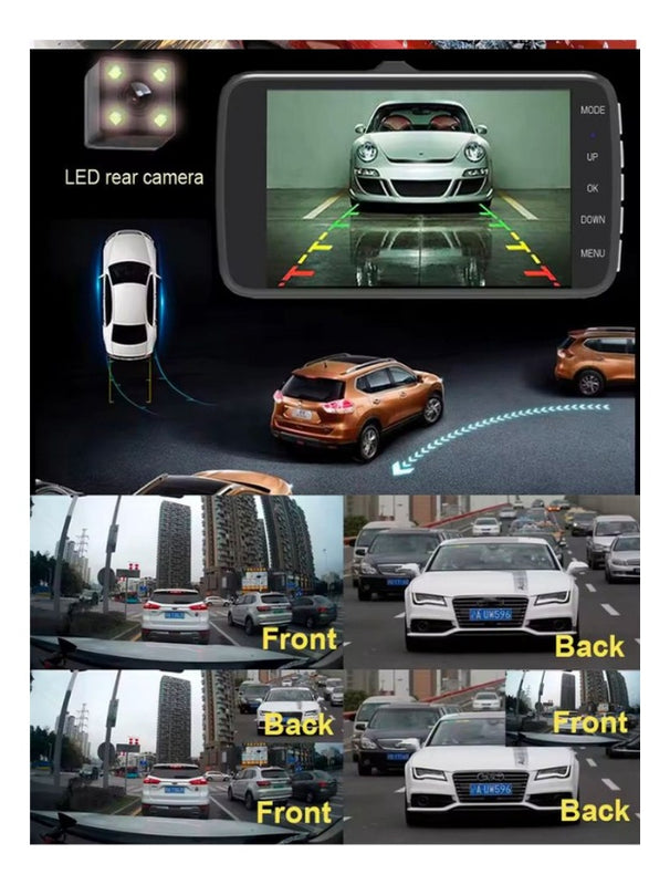 Dvr Camara Seguridad Para Vehiculo Con Camara Trasera Full Hd 1080