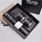 Termo 500Ml Acero Inoxidable Termico +3 Tazas Estuche Regalo