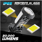 Par Bombillos Led Proyector Lupa Carro Moto 20.000 Lm Alta G