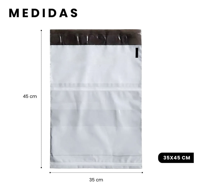 Bolsas De Seguridad Porta Guia Para Mensajeria 45 X 35 Ecommerce Biodegradable
