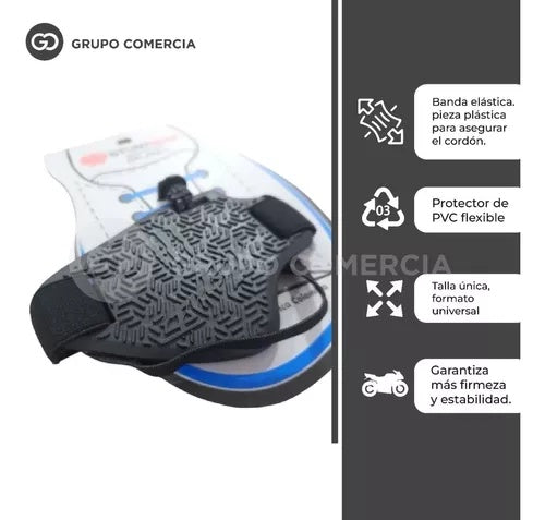 Combo Guantes Para Moto Icon Persuit Liso + Protector Para Zapato Moto