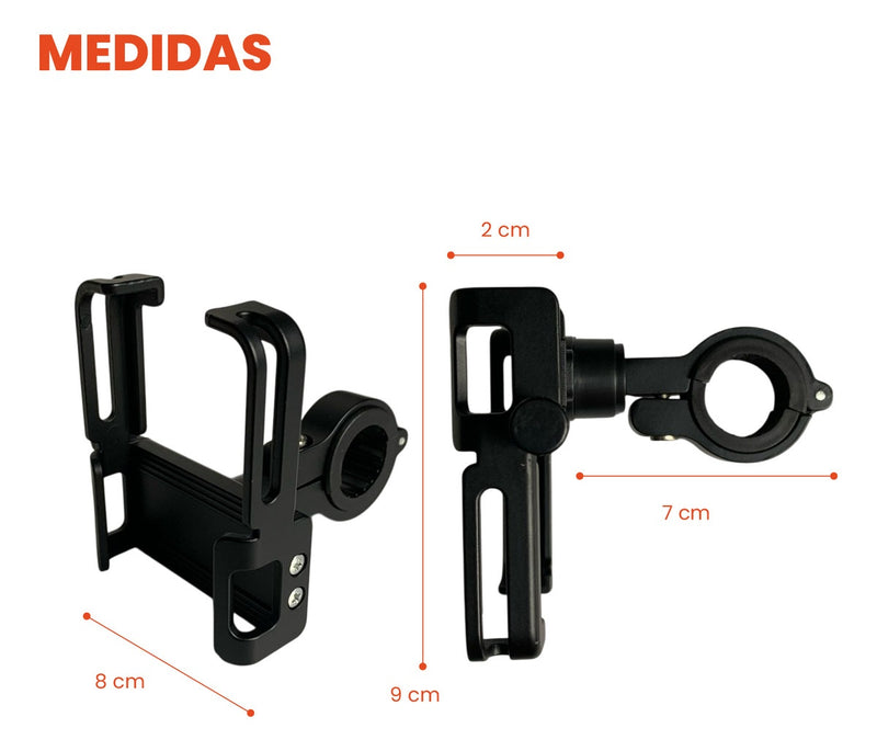Holder Soporte Manubrio Para Moto Porta Celular Anticaida Antivibracion