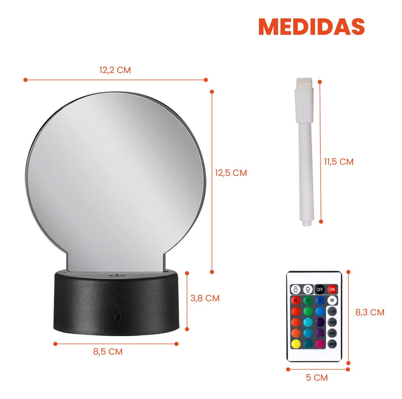 Lampara Led Mesa Personalizable Rgb Con Control Remoto
