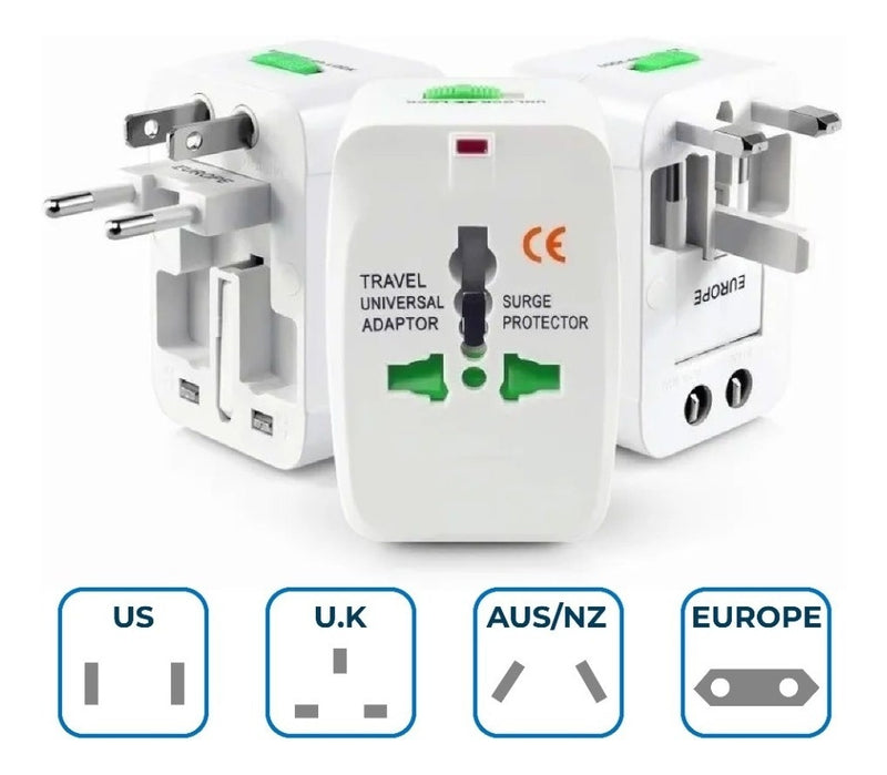 Convertidor Enchufe Universal Viajero Europeo Multifuncion