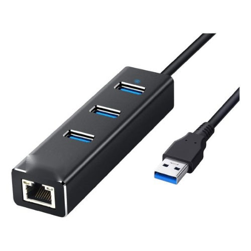 Hub Multipuertos Metalico Red Gigabit Rj45 1000Mbps Usb 3.0
