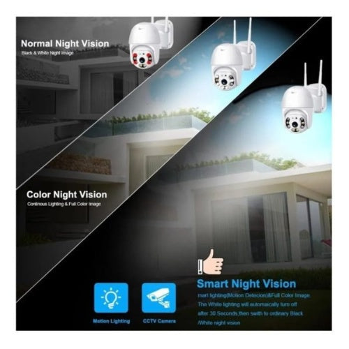 Camara Smart Wifi Seguridad Vigilancia Exterior 1080 Domo360