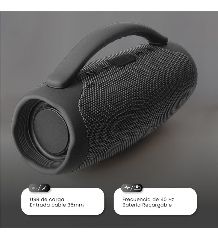Mini Bocina Parlante Portatil Box Bluetooth Recargable Rgb Gris