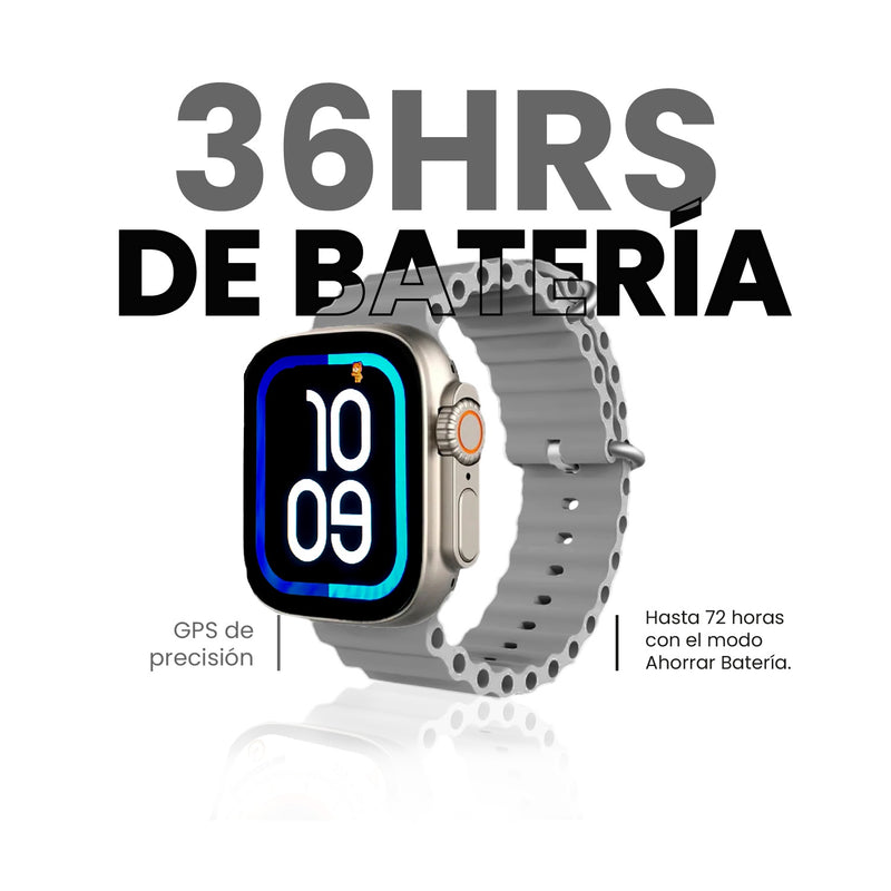 Smartwatch Hk 10 Ultra Amoled Chat Gpt Alta Gama Compatible Con Android Ios Gris Edition