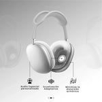 Audifonos Airpods Max 1.1 Replic Magnetica Full Sonido Bluetooth Estuche Blanco
