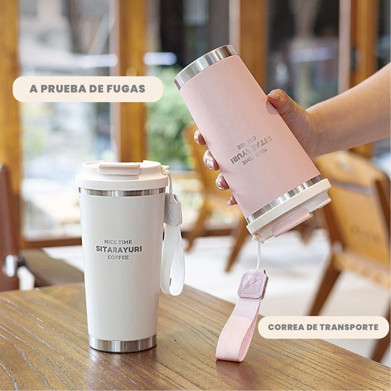 Termo Vaso Acero Inoxidable 532 Ml Frio/Calor Coffee Beige