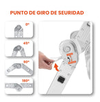 Escalera Todo En 1 Multifuncion 16 Pasos Ajustable Aluminio Practica Resiste 150 Kilos Multifuncional