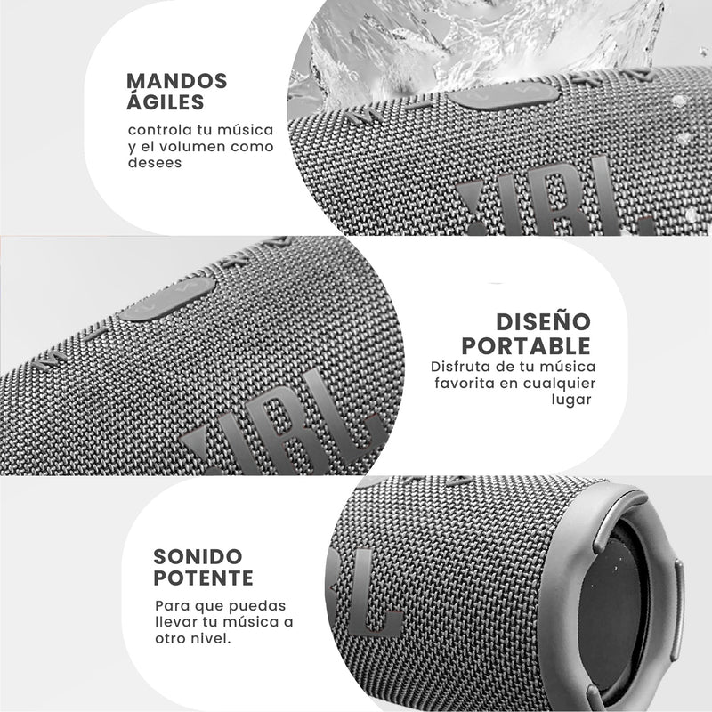 Parlante Jbl Charge 5 Replica 1.1 - Sonido Potente, Bluetooth, Portatil Gris
