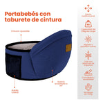 Cargador Ergonomico Azul Oscuro Canguro Cintura Para Bebes