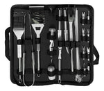 Set Utensilios 20 Piezas Parrilla Asados Bbq Acero Inoxidable Estuche