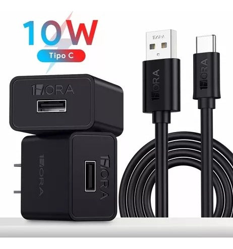 Cargador Tipo C Carga Rapida Usb Datos Celular 1Hora