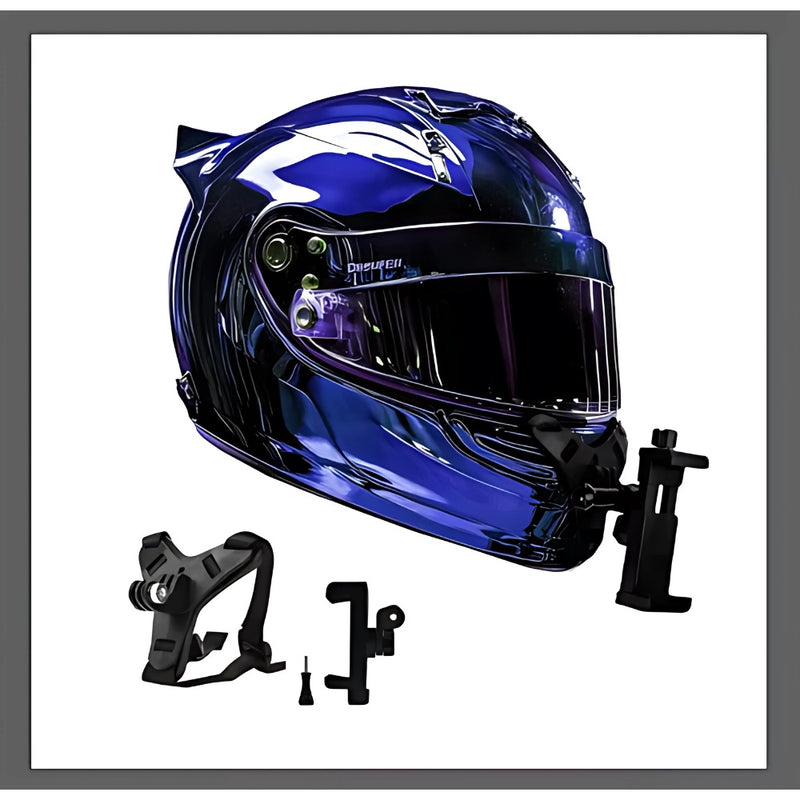 Combo Soporte Holder Para Celular Manubrio Moto + Soporte Camara Para Casco