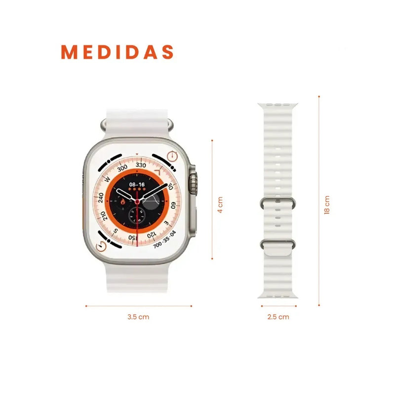 Doble Combo Smartwatch T8 Ultra Plus + Audifonos Airpods Pro (Segunda Generacion) Full Calidad 1.1