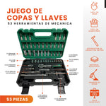 Juego De Rachet 53 Piezas Chrome Vanadium Con Estuche