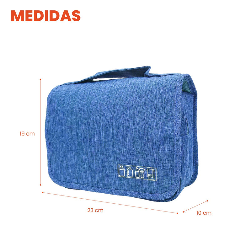 Cosmetiquera Neceser Organizador Maquillaje Para Equipaje Azul Claro