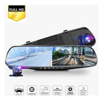 Dvr Espejo Con Camara Seguridad Para Vehiculo Con Camara Trasera Full Hd