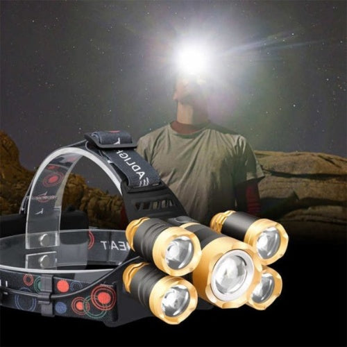 Linterna Minera Recargable Ciclismo 5000 Lumenes Para Cabeza