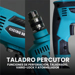 Set Taladro Pulidora Percutor Profesional 3 En Con Estuche Accesorios