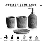 Organizador De Bano 4 Piezas De Lujo Con Dispensador De Jabon Premium Elegante