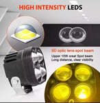 Exploradoras Turbo Led Antiniebla Bicolor 20000Lm Carro/Moto