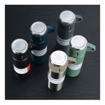 Set Termo De Agua Caliente Vasos Termicos Cafe + 3 Tazas Color Verde