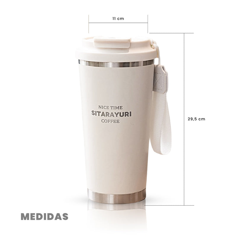 Termo Vaso Acero Inoxidable 532 Ml Frio/Calor Coffee Beige