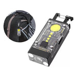 Mini Llavero Linterna Led Con Panel Solar Multifuncion 4 Led Linterna Negro Luz Blanco
