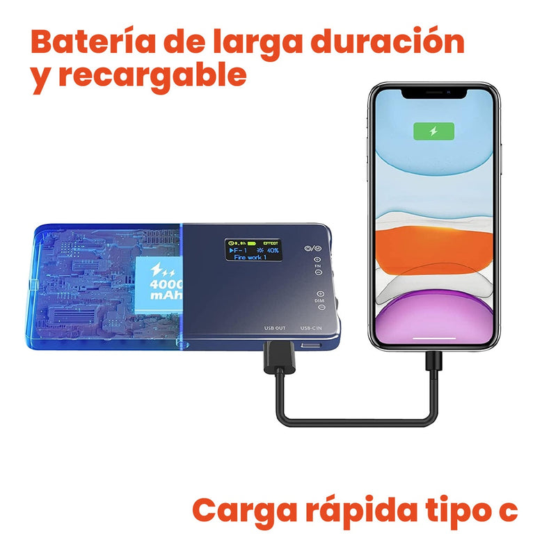 Panel De Luz Portable Digital Rgb Profesional Ajustable