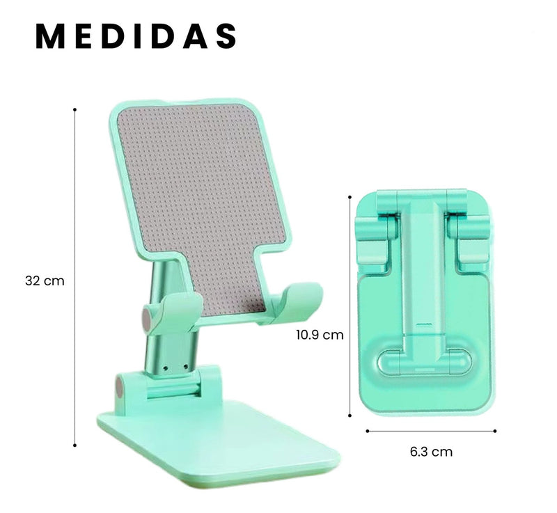 Soporte Plegable Celular Y Tablet Ajustable Portatil Escritorio Universal