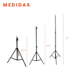 Tripode Universal Ajustable Hasta 2M Con Tornillo De 1/4 Metalico