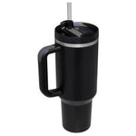 Termo Vaso Conserva Temperatura 1.2 L Acero Inoxidable Con Pitillo Negro Flask