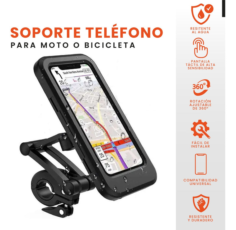 Soporte Para Celular De Moto Bicicleta Ajustable Universal Con Tactil