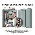 Closet Armable 3 Cuerpos Con Zapatero 9 Niveles Organizador De Ropa Zapatos Practico