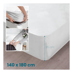 Protector De Colchon Antifluido Para Cama Doble Terry Home