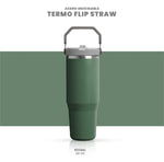 Termo Acero Inoxidable 900Ml Flip Straw Antiderrames