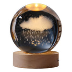 Esfera Cristal 3D Lampara De Noche Led Nube