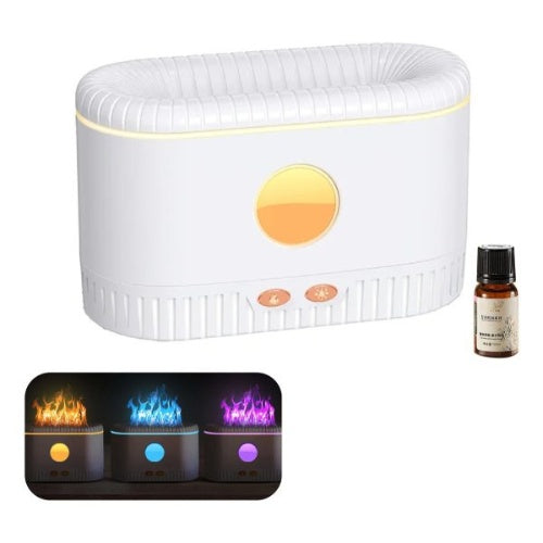 Humidificador Difusor Aromas Chimenea Flama Esencia Aromaterapia