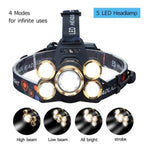 Linterna Minera Recargable Ciclismo 5000 Lumenes Para Cabeza